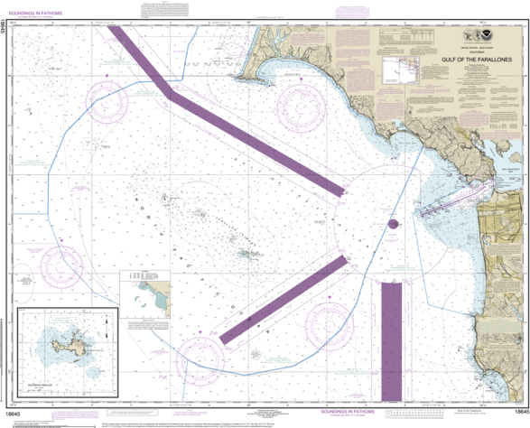 Gulf of the Farallones NOAA Chart 18645