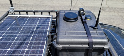 MoW with solar panel mounted on a vehicle roof